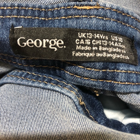 George Girls denim overalls size 16 - Picture 7 of 7